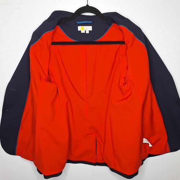 Boden Smyth Blazer Jacket US 12R UK 16R Navy Ponte Stretch Jersey Career Preppy - Picture 4 of 13